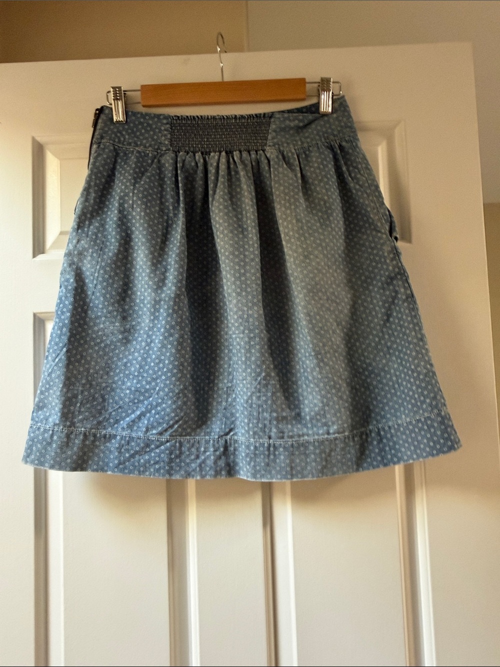 HOLDING HORSES Light Blue Polka Dot A-Line Skirt - Picture 3 of 7